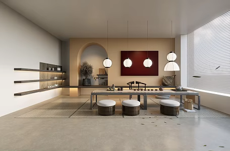 Modern Quiet Tea Room 3d model