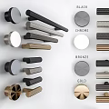 Decorative Ornament Handle Set With Chrome Bronze Gold And Various Modern Styles