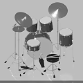High Quality Professional Drum Set Musical Instrument With Multiple Drums Cymbals And Stool