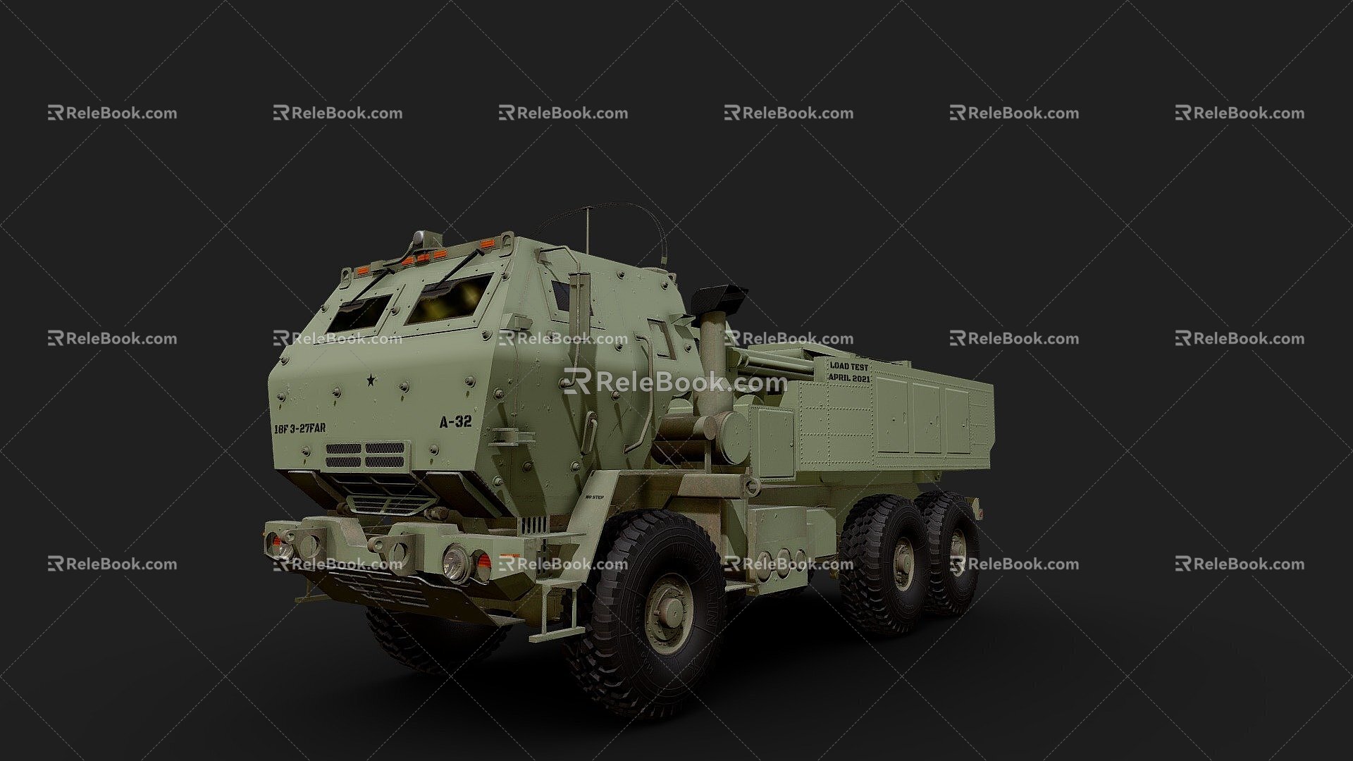 High mobility rocket launcher vehicle 3d model