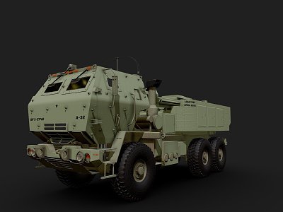 High mobility rocket launcher vehicle 3d model