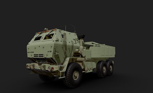 High mobility rocket launcher vehicle 3d model