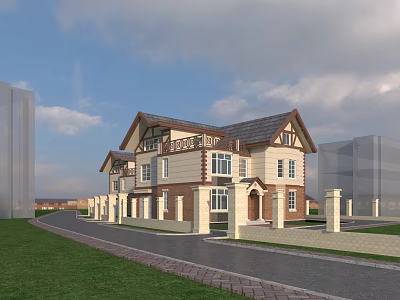 Jane European single-family villa Villa 3d model