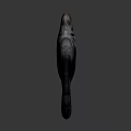 Gorilla With Red Crown And Dark Gray Body In Standing Posture On Simple Gray Background