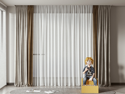 Modern Curtains 3d model