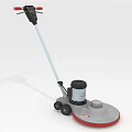 Efficient Electric Floor Polisher With Long Handle Polishing Disc And Wheels