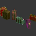 Vintage Fuel Cans In Red Green Brown And Olive Colors For