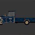 Vintage Blue Three Wheeled Truck With Open Cargo Bed And W101 Marking