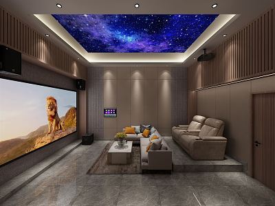 modern video room 3d model