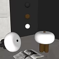Qui Table Lamp Log Glass Spherical 3d model