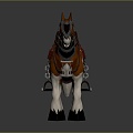 Modern Horse Saddle War Horse Armor 3d model