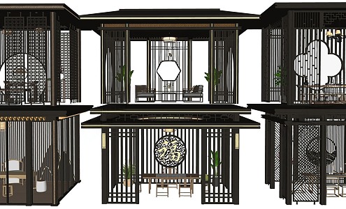 New Chinese pavilion 3d model