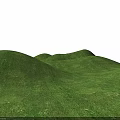 Green Rolling Hills Natural Terrain With Lush Grass And Gentle Slopes