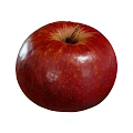 Fresh Ripe Red Apple With Shiny Skin And Juicy Texture For Healthy Snack