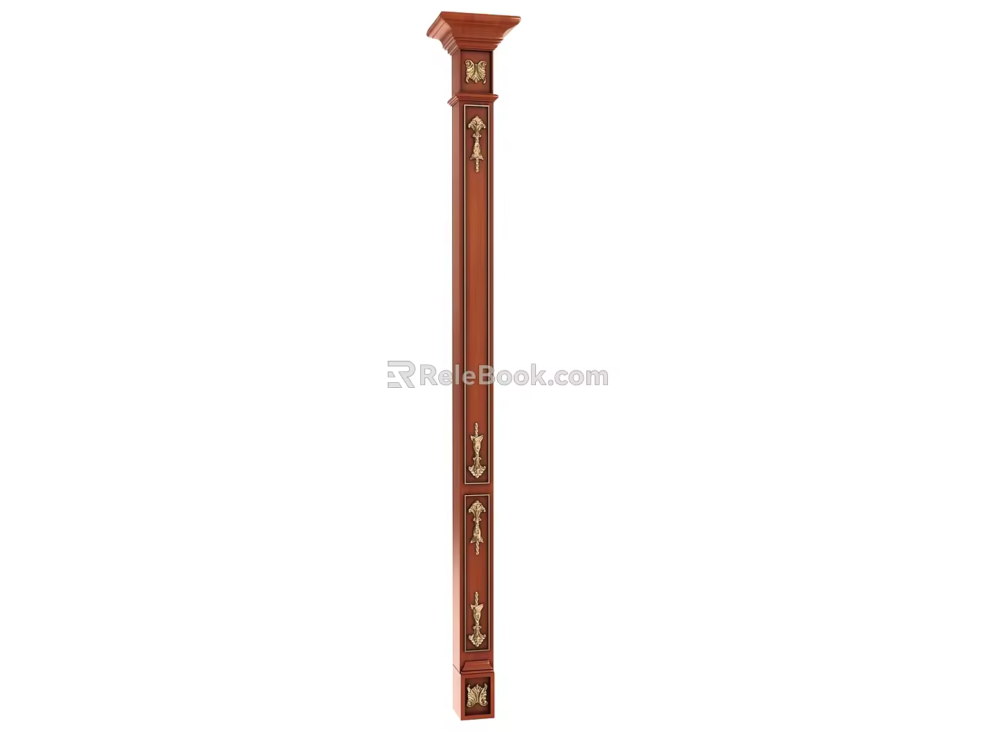 European-style carved Roman column 3d model