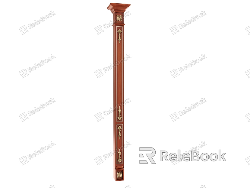 European-style carved Roman column model