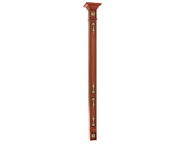 European-style carved Roman column 3d model