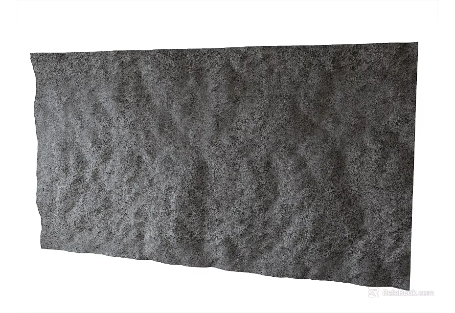 Gray Natural Rough Textured Stone Background Wall For Interior Design Decoration 3d model