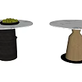 Modern round side machine corner table coffee table 3d model