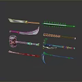Ancient weapons Cold weapons Medieval items Medieval weapons Swords, spears, halberds, axe hooks 3d model