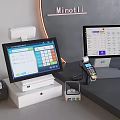 Minotli Cash Register System With Dual Displays And Payment Terminal On Countertop