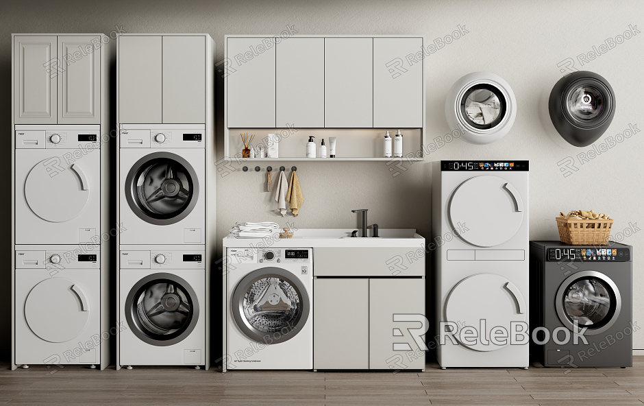 Modern Washing Machine Cabinet Washing Machine Drum Washing Machine Wall Mounted Washer Dryer model