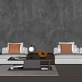 Modern sofa coffee table combination 3d model