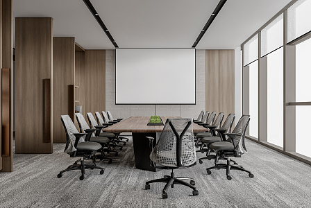 Modern Meeting Room Meeting Table and Chair 3d model