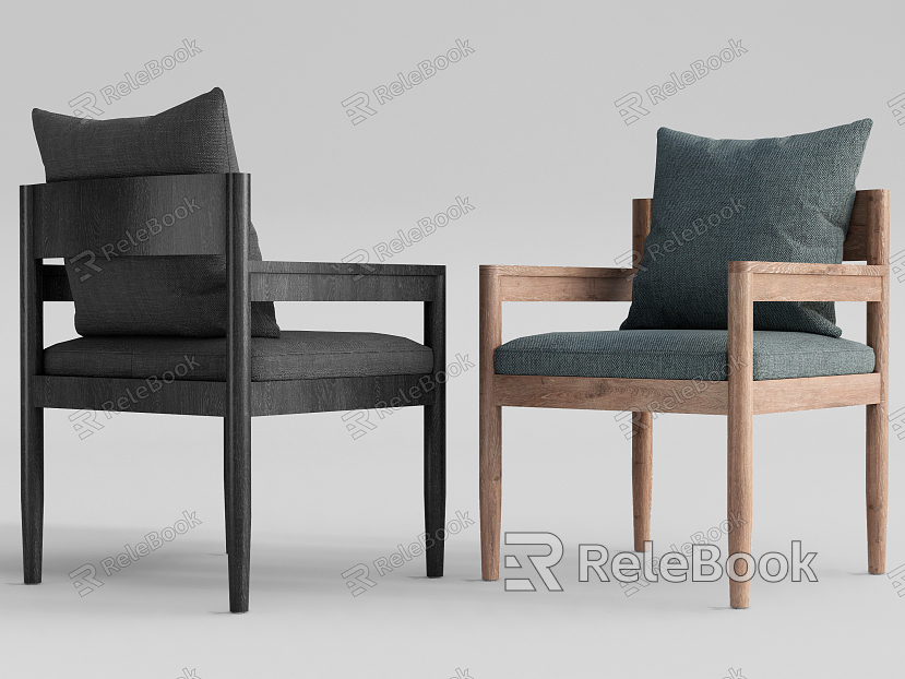 Modern armchair single chair dining chair model