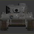 Vintage Military Tank With Number 731 Tracks Gun Barrel And Armor Details