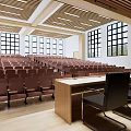 Modern Classroom Ladder Classroom 3d model