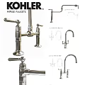Hi Rise Faucets With Different Design Styles And Technical Drawings