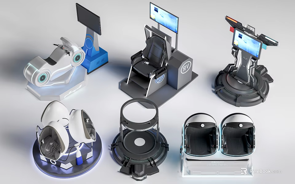 Various Sports Equipment Including Fitness Machines Training Gear And Athletic Accessories 3d model 