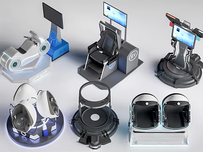 Various Sports Equipment Including Fitness Machines Training Gear And Athletic Accessories 3d model