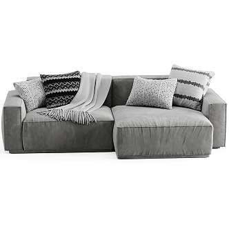 modern double sofa 3d model