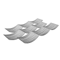 Elegant Modern White Pleated Ceiling Drapery Design With Layered Structure And Soft Lines 3d model