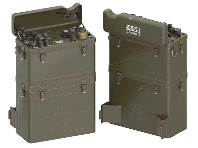 Military Grade Weapon Storage Case With Heavy Duty Green Exterior And Secure Locking Latches 3d model