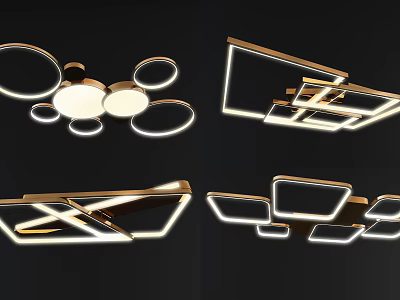Modern Inflatable Models With Circular And Geometric Shapes And LED Lighting 3d model