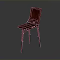 Red Wooden Folding Easel Stand for Digital Drawing Tablet and Art Tools