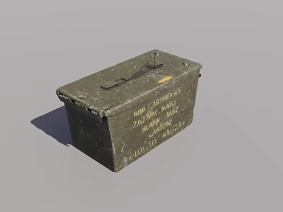 Weapon Military Ammunition Box 7.62MM NATO M80 Ball Ammo Storage Container 3d model