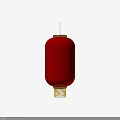 Traditional Red Chinese Festive Lantern With Golden Decorations Hanging Ornament