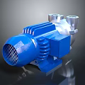 Industrial Blue Silver Pump Mechanical Structure With Metal Inlet Outlet Parts