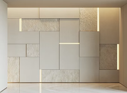 Modern stone background wall 3d model