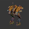 Modern Robot Warrior Mechanical Warfighter Mechanical Armor Combat Robot 3d model