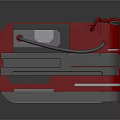 Red And Gray Equipment Case With Handle Locking Mechanism And Structural Design