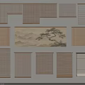 Various Natural Bamboo Blinds With Different Roller Styles For Home Interior Decoration