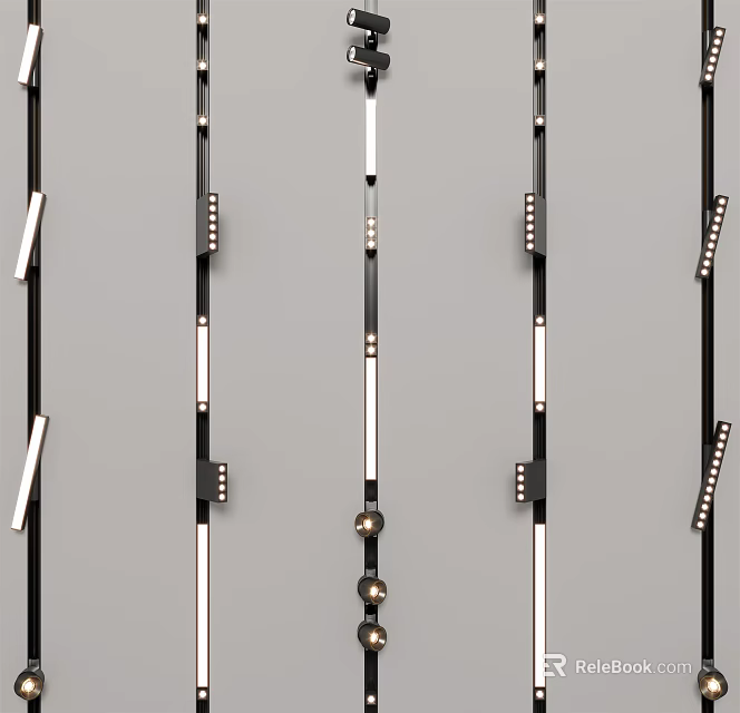 Modern Downlights and Spotlights with Sleek Design for Home Lighting Fixtures 3d model 