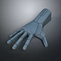 Game Movie Character Mechanical Hand Design 3D Model With Metallic Structure Details