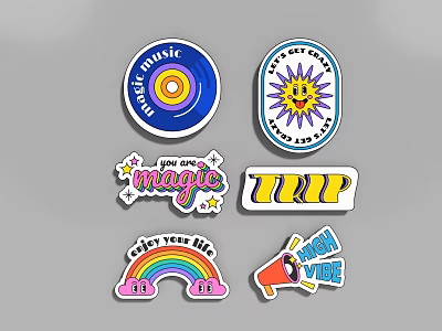 Stickers Kids Stickers 3d model