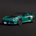 Green Convertible Sports Car With Sleek Body Design And Black Alloy Wheels